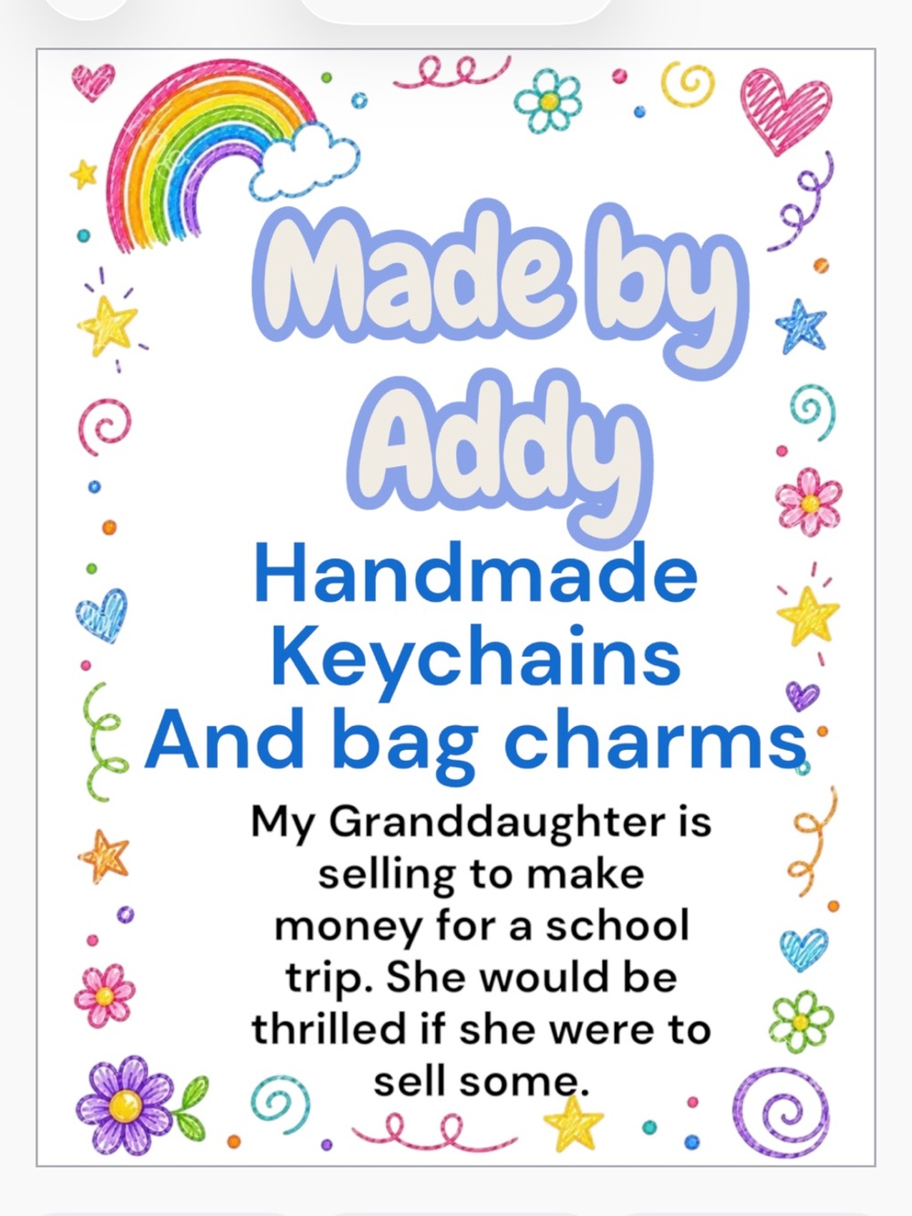 Handmade Keychains and Bag Charms - Multicolors and designs NEW